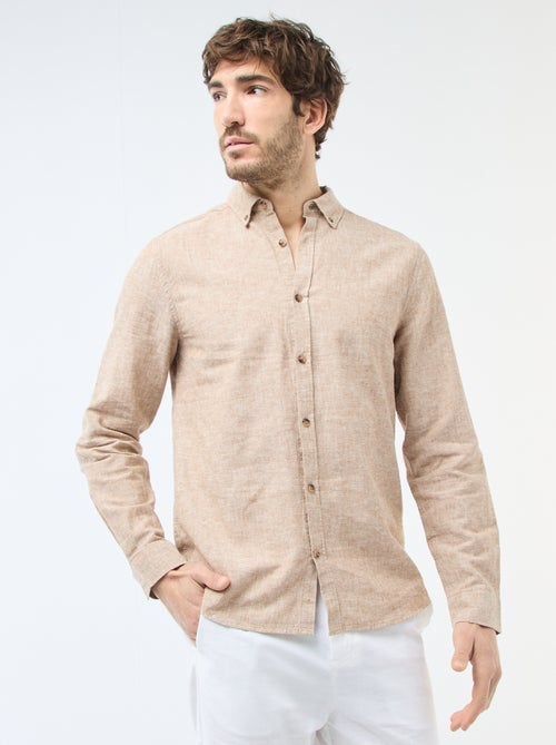 Camisa de lino mezclado - Kiabi