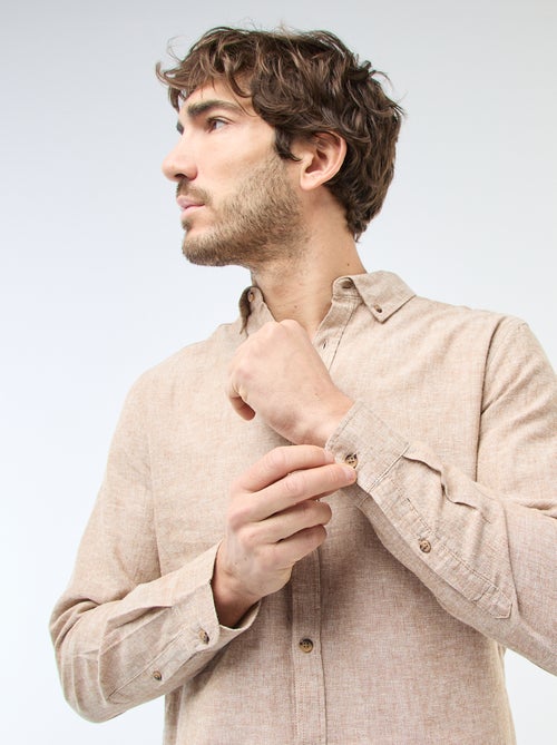 Camisa de lino mezclado - Kiabi