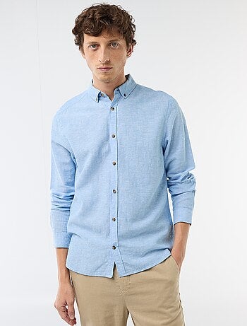 Camisa de lino mezclado