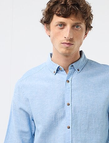 Camisa de lino mezclado