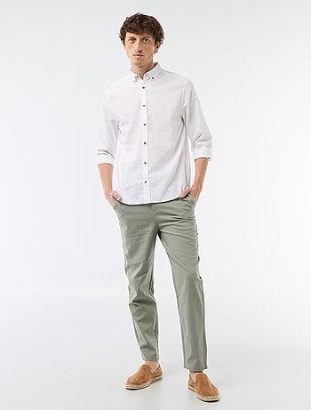 Camisa de lino mezclado