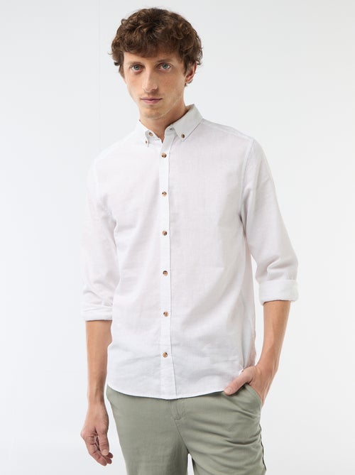 Camisa de lino mezclado - Kiabi