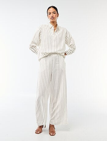 Camisa de lino mezclado