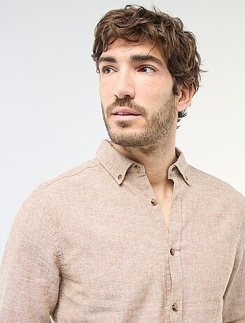 Camisa de lino mezclado