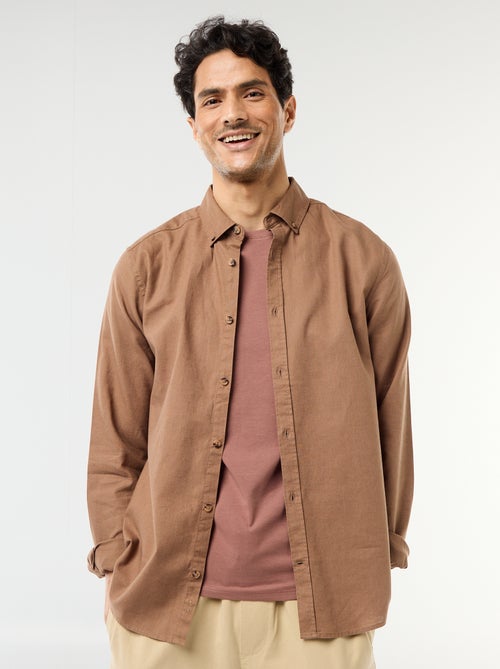 Camisa de lino mezclado - Kiabi