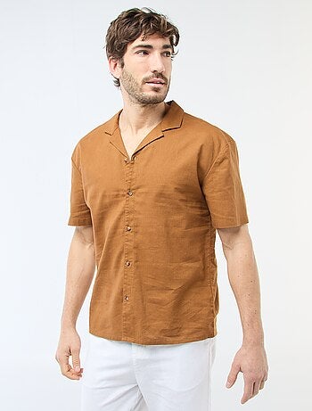 Camisa de lino mezclado