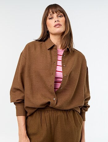 Camisa de lino mezclado