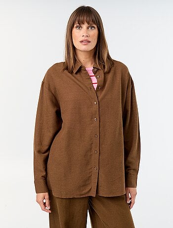 Camisa de lino mezclado
