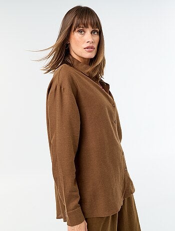 Camisa de lino mezclado