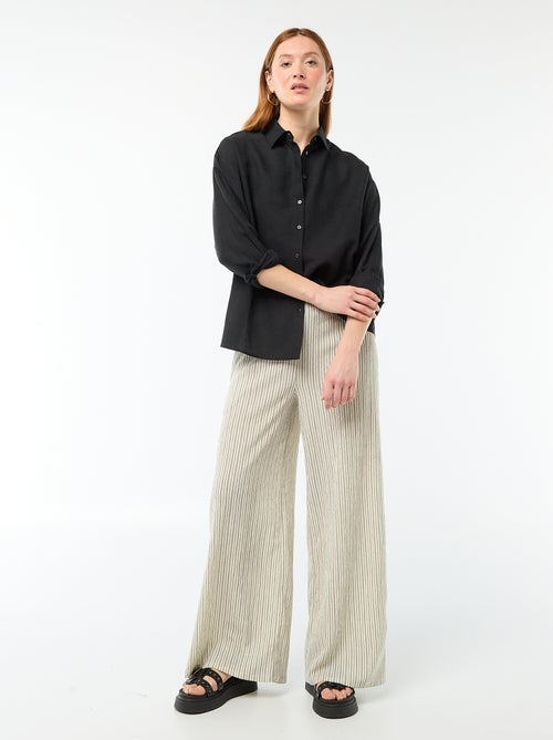 Camisa de lino mezclado - Kiabi