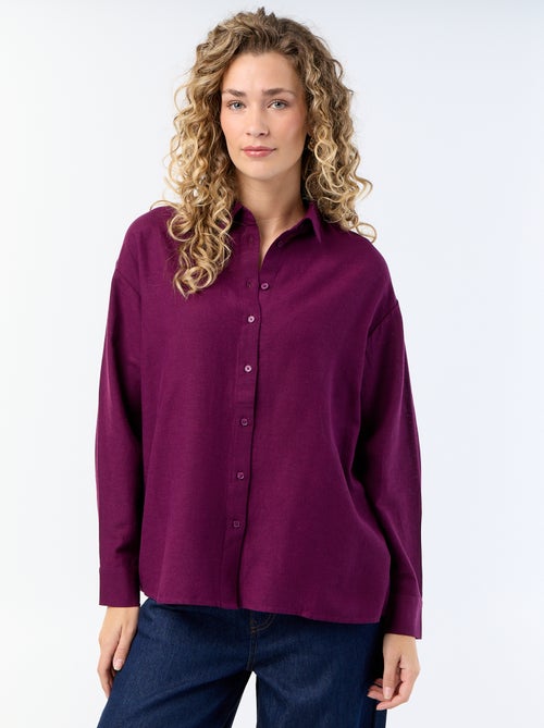 Camisa de lino mezclado - Kiabi