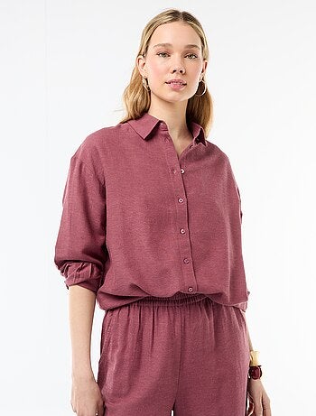 Camisa de lino mezclado