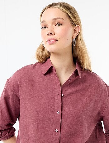 Camisa de lino mezclado