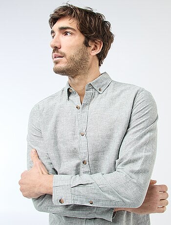 Camisa de lino mezclado