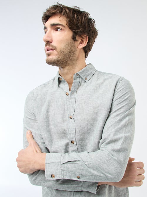 Camisa de lino mezclado - Kiabi