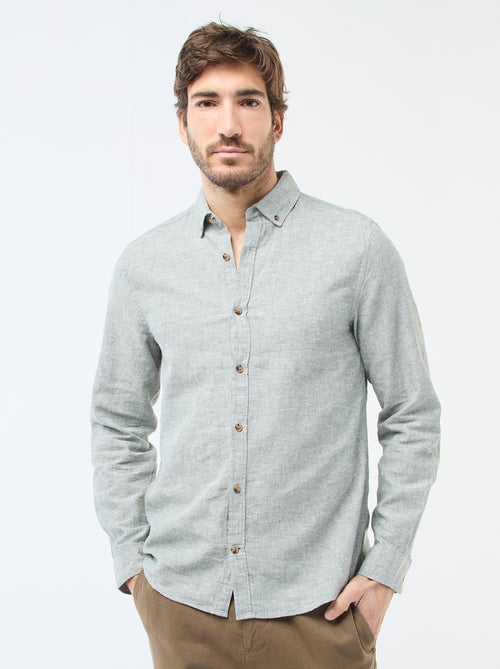 Camisa de lino mezclado - Kiabi
