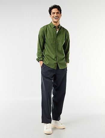 Camisa de lino mezclado