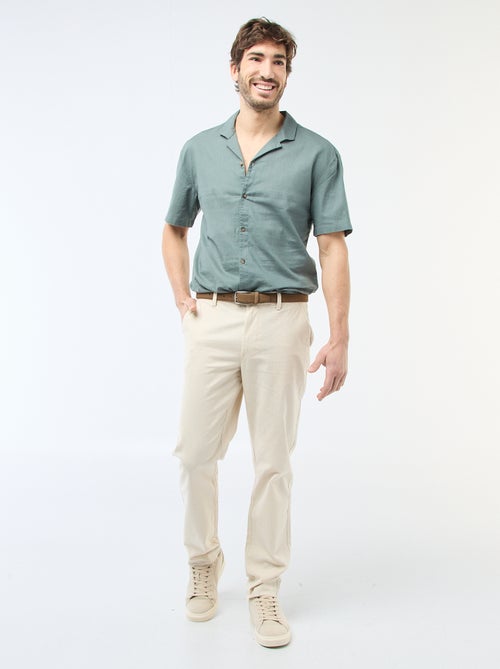 Camisa de lino mezclado - Kiabi