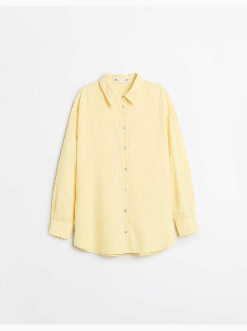 Camisa de lino, MO Fashion Amarillo - Kiabi