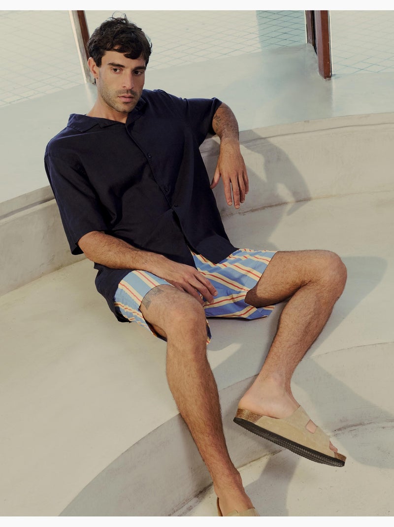 Camisa de lino, MO Fashion Azul - Kiabi