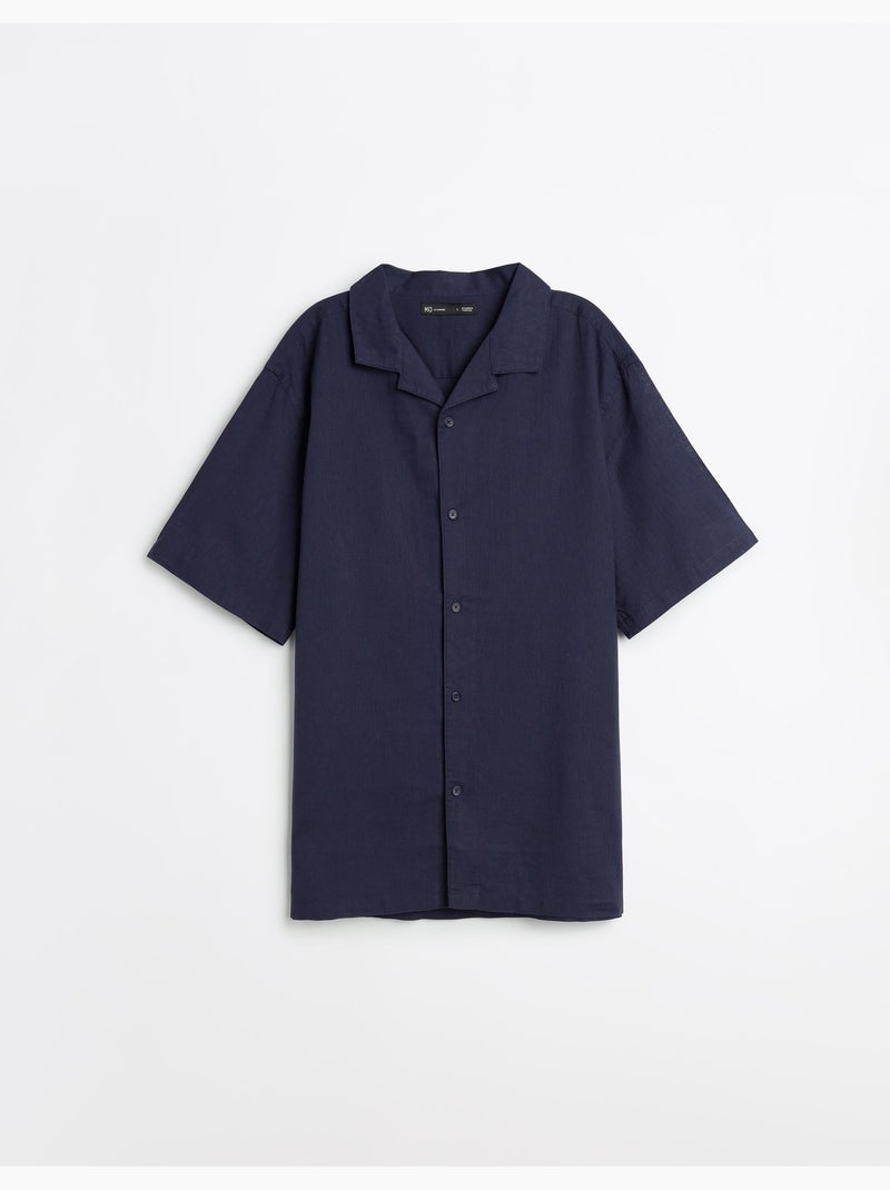 Camisa de lino, MO Fashion Azul - Kiabi