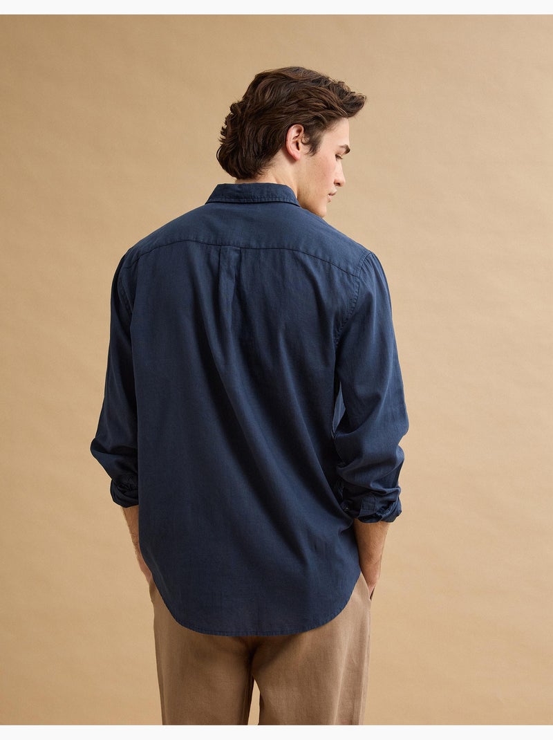 Camisa de lino, MO Fashion Azul - Kiabi