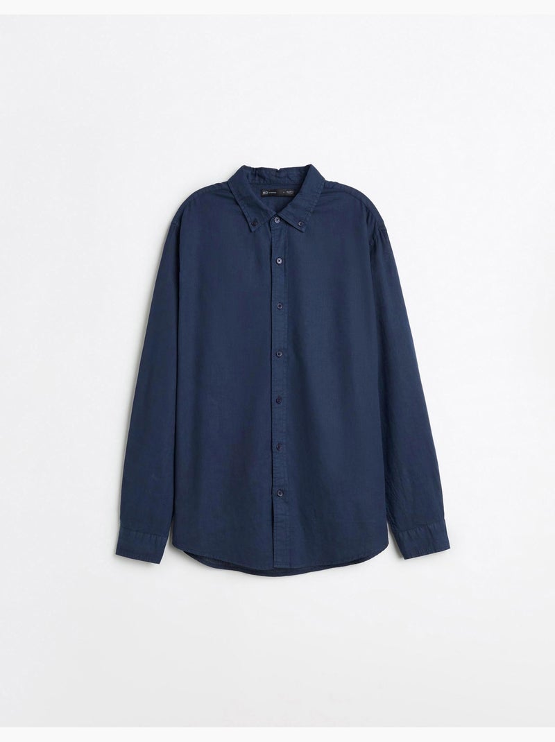 Camisa de lino, MO Fashion Azul - Kiabi