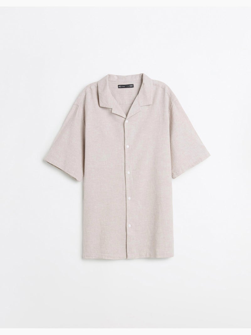 Camisa de lino, MO Fashion Beige - Kiabi