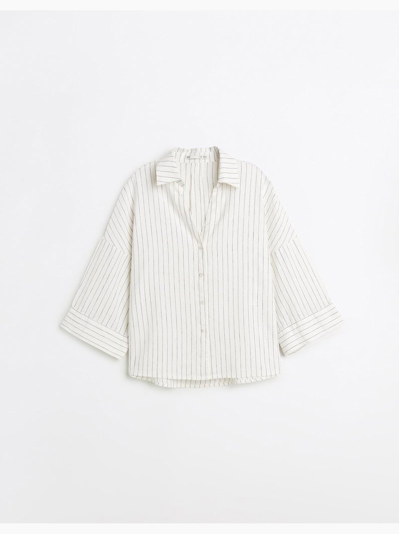 Camisa de lino, MO Fashion Beige - Kiabi