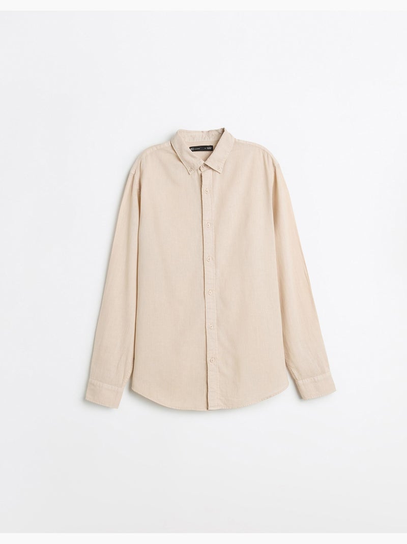 Camisa de lino, MO Fashion Beige - Kiabi