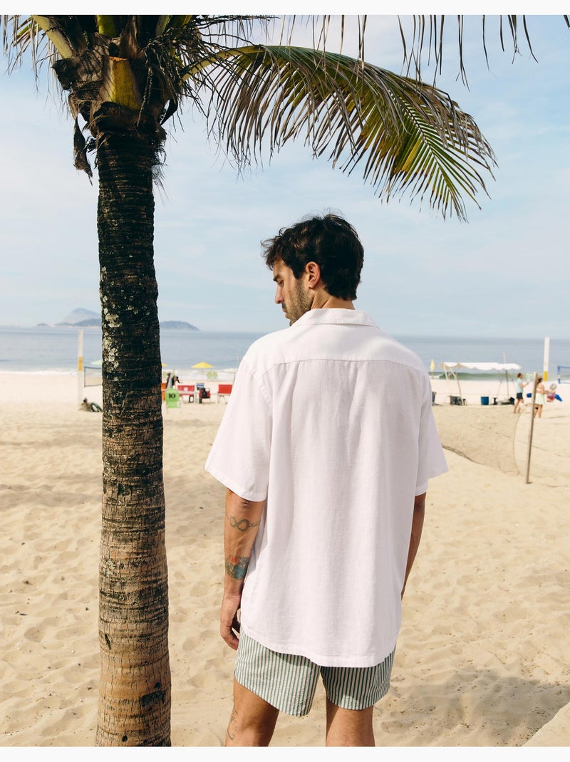 Camisa de lino, MO Fashion Blanco - Kiabi