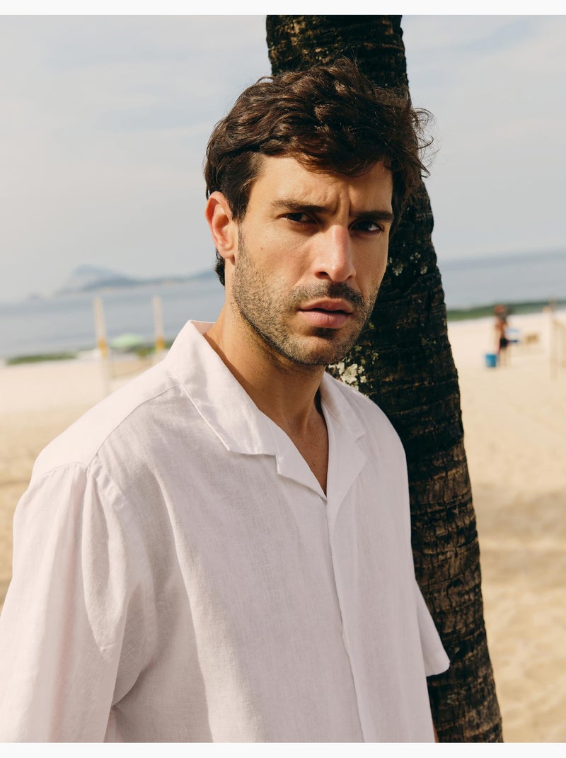 Camisa de lino, MO Fashion Blanco - Kiabi