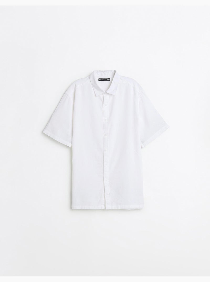 Camisa de lino, MO Fashion Blanco - Kiabi