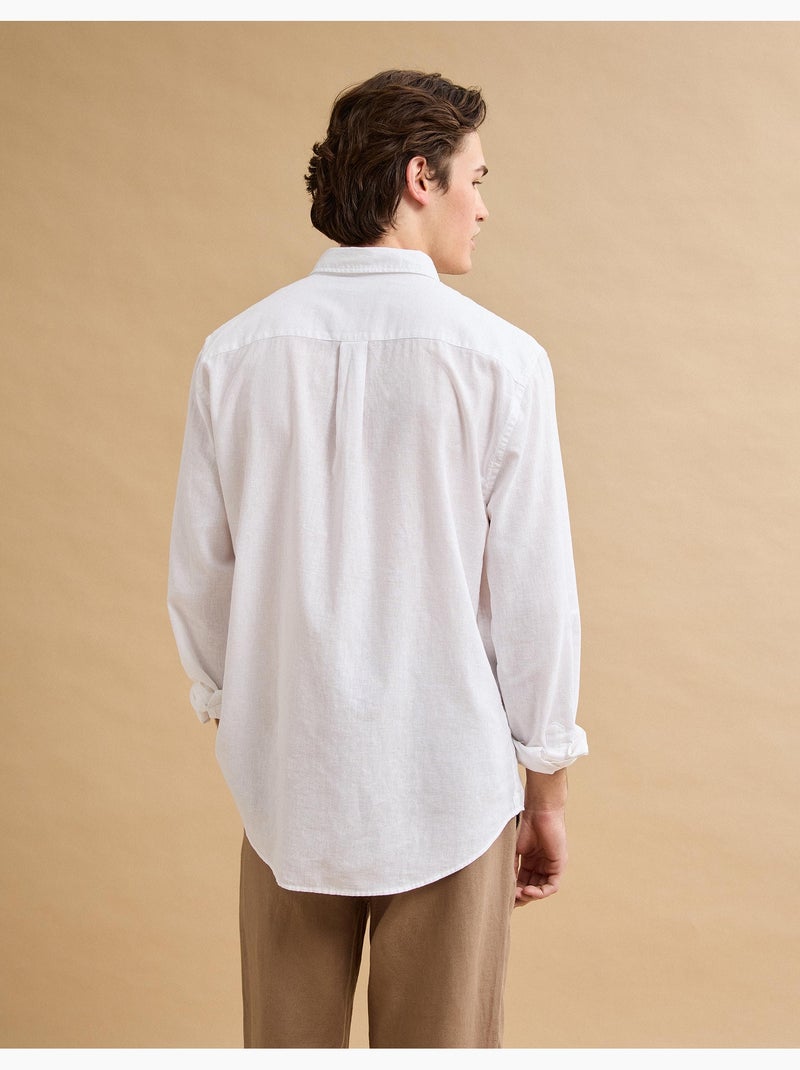 Camisa de lino, MO Fashion Blanco - Kiabi
