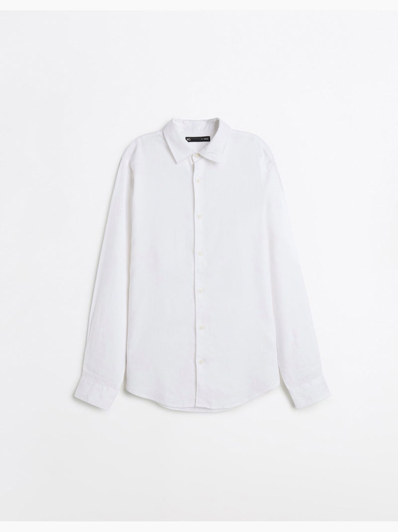 Camisa de lino, MO Fashion Blanco - Kiabi