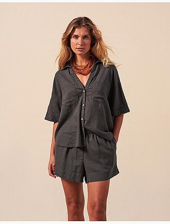 Camisa de lino, MO Fashion