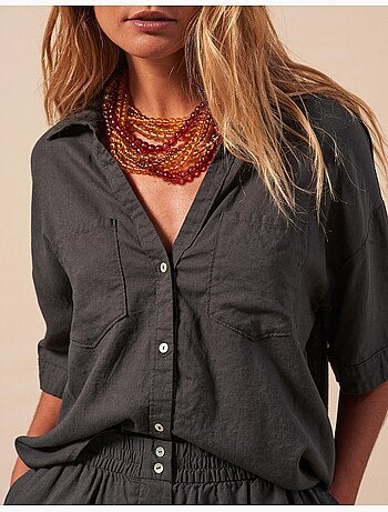 Camisa de lino, MO Fashion