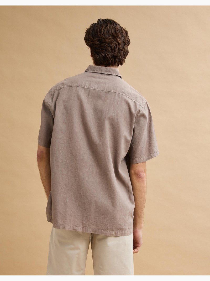 Camisa de lino, MO Fashion Marrón - Kiabi