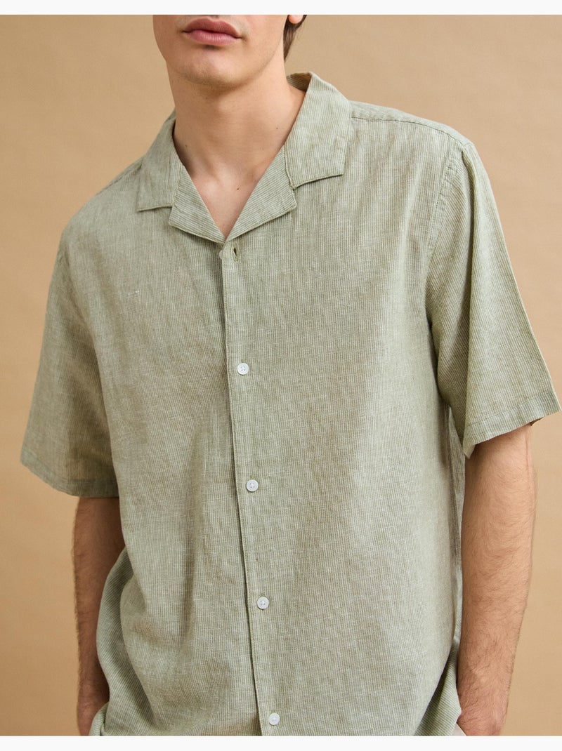 Camisa de lino, MO Fashion Verde - Kiabi