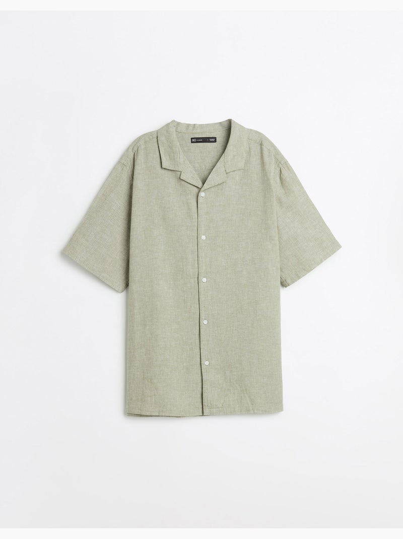 Camisa de lino, MO Fashion Verde - Kiabi