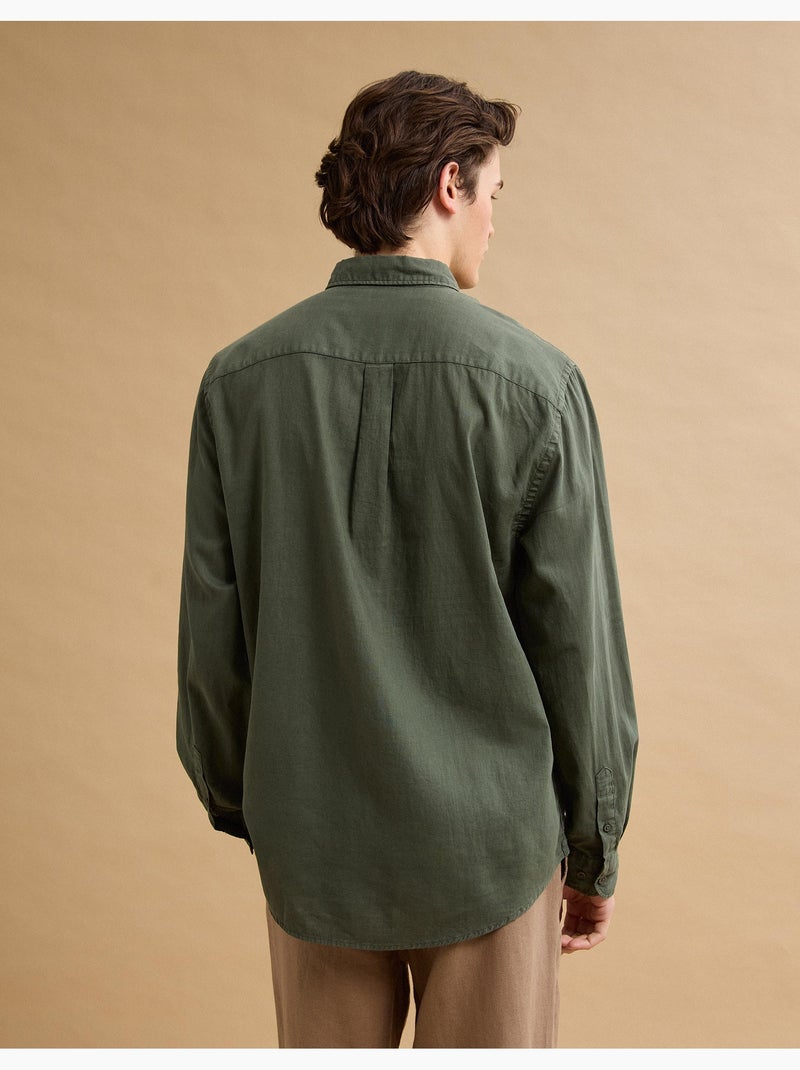 Camisa de lino, MO Fashion Verde - Kiabi