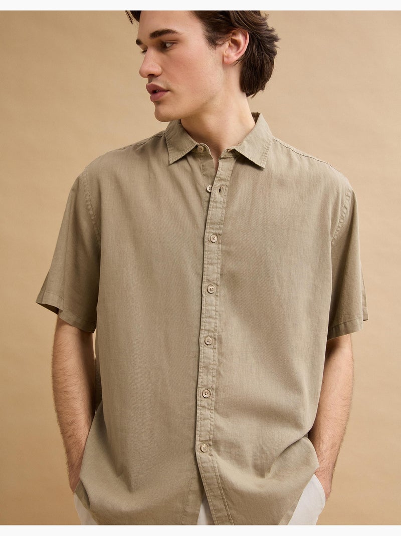 Camisa de lino, MO Fashion Verde - Kiabi