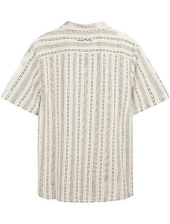 Camisa de lino a rayas para hombre Teddy Smith