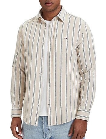 Camisa de lino regular fit para hombre tommy hilfiger