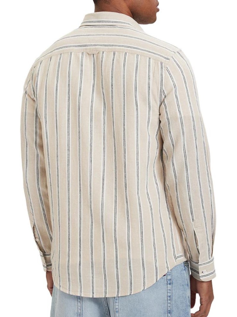 Camisa de lino regular fit para hombre tommy hilfiger Beige - Kiabi