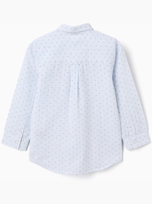 Camisa de lino y algodón con motivo de círculos - Kiabi