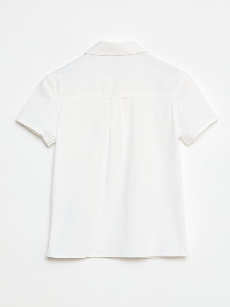 Camisa de manga corta - colección fácil de poner blanco - Kiabi