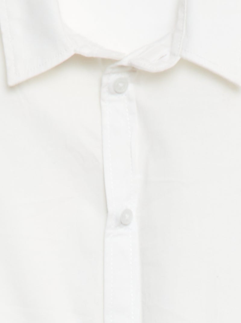 Camisa de manga corta - colección fácil de poner blanco - Kiabi