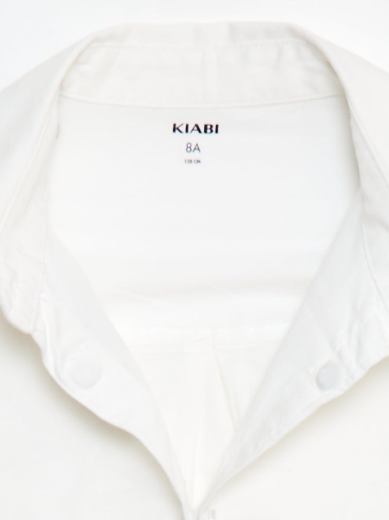Camisa de manga corta - colección fácil de poner blanco - Kiabi