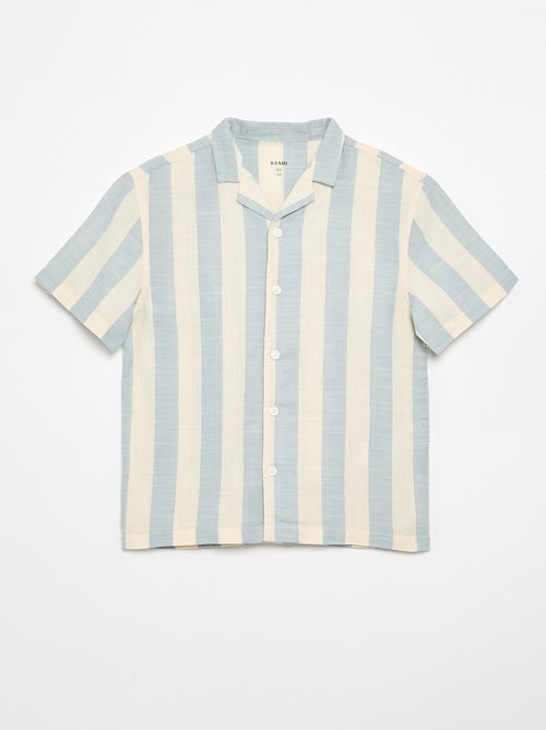 Camisa de manga corta a rayas - Kiabi
